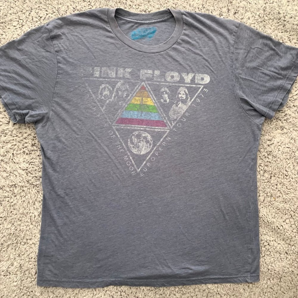 Pink Floyd Dark Side of the Moon 1973 Euro Tour Tribute T-Shirt. XXL.
